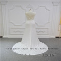 Spaghetti Strap Top Lace Skirt Satin Bridal Dress